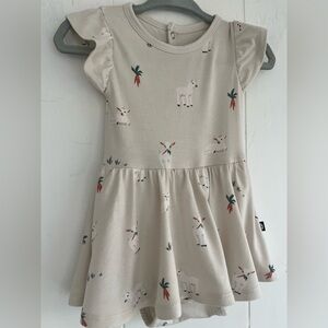 Kyte Baby Twirl Bodysuit Dress Bamboo Easter Goats Size 3-6 Months